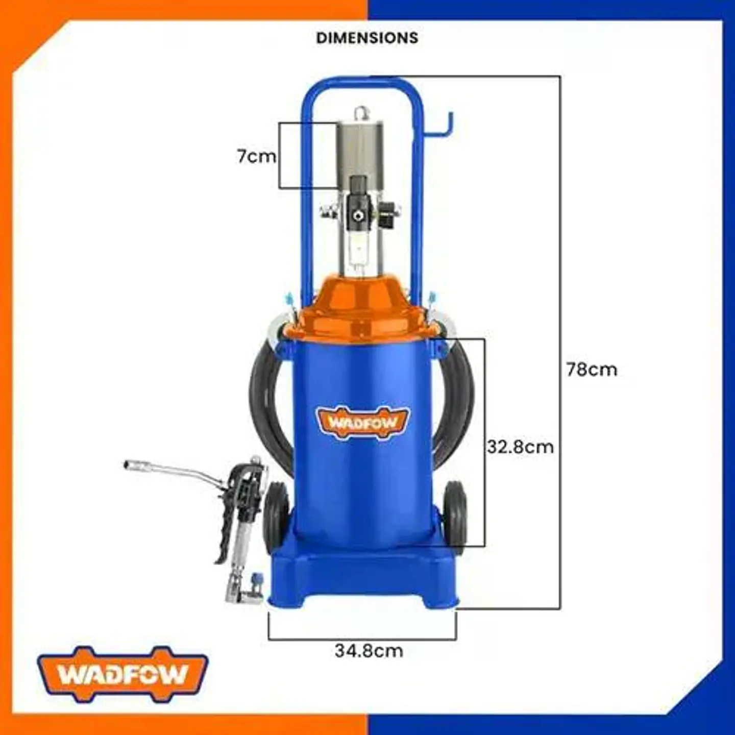 Engrasadora Neumatica 12 Lt Wadfow Wal1a12 12