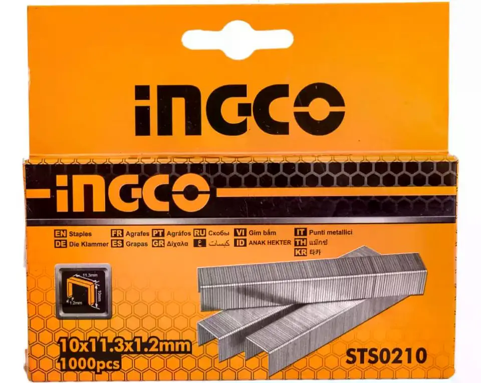 Grapas Grampas 10x1.2mm 1000 Und Ingco Para Hsg1404 Hsg1405 Plateado 10