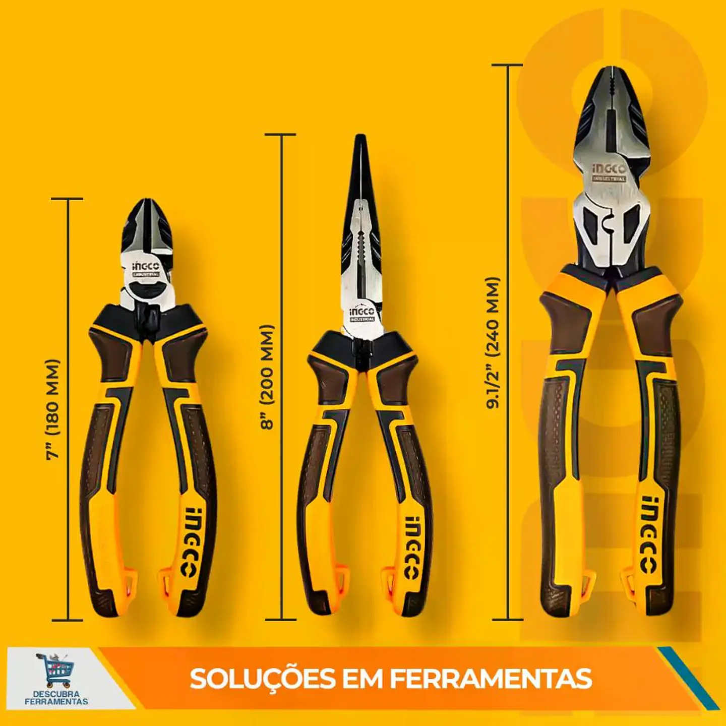 Set Juego De 3 Alicates Ingco Industrial 2832 Alta Resistenc 6
