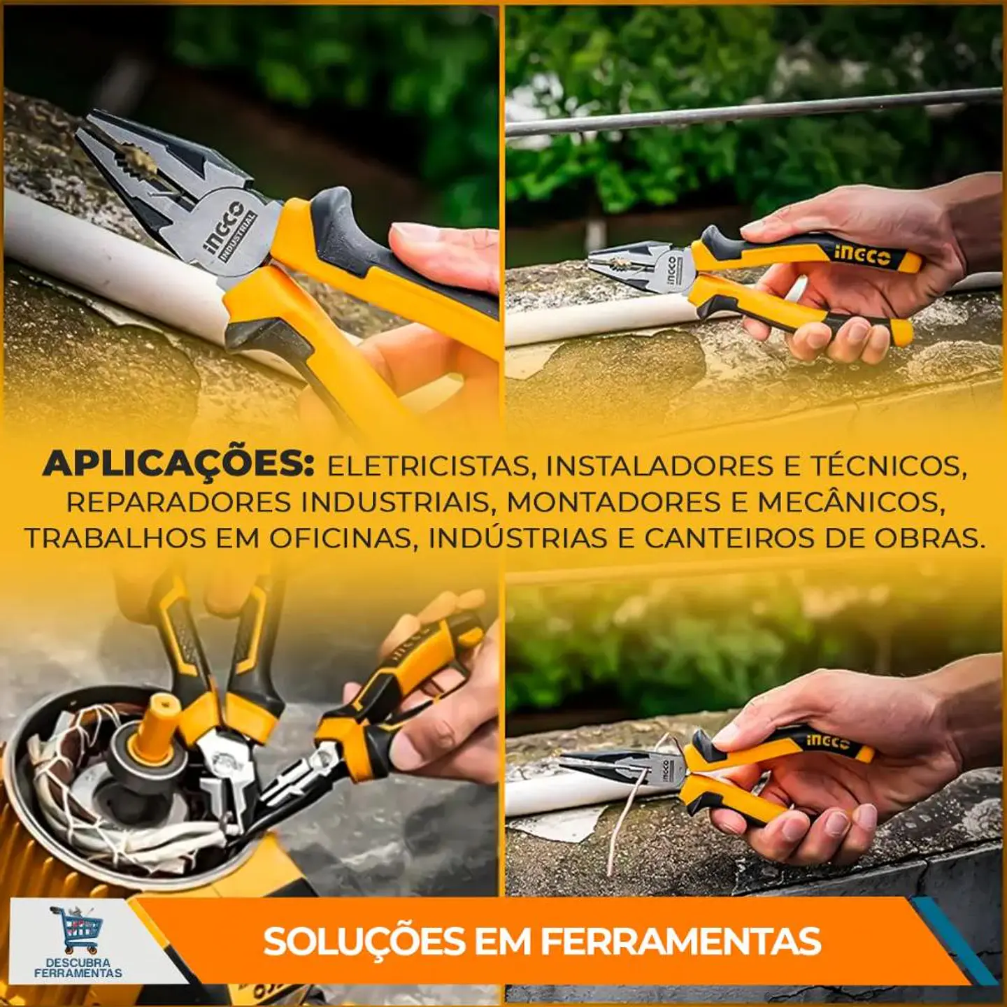 Set Juego De 3 Alicates Ingco Industrial 2832 Alta Resistenc 7