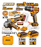 Set Kit Taladro Y Esmeril Bl Inalamb 20v Ingco + 2 Bat + Acc - Miniatura 12