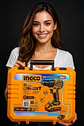 Taladro Percutor Bl 20v 96nm 2 Bate Maleta Ingco Cidli209686 Naranja Claro 50 Hz / 60 Hz - Miniatura 11