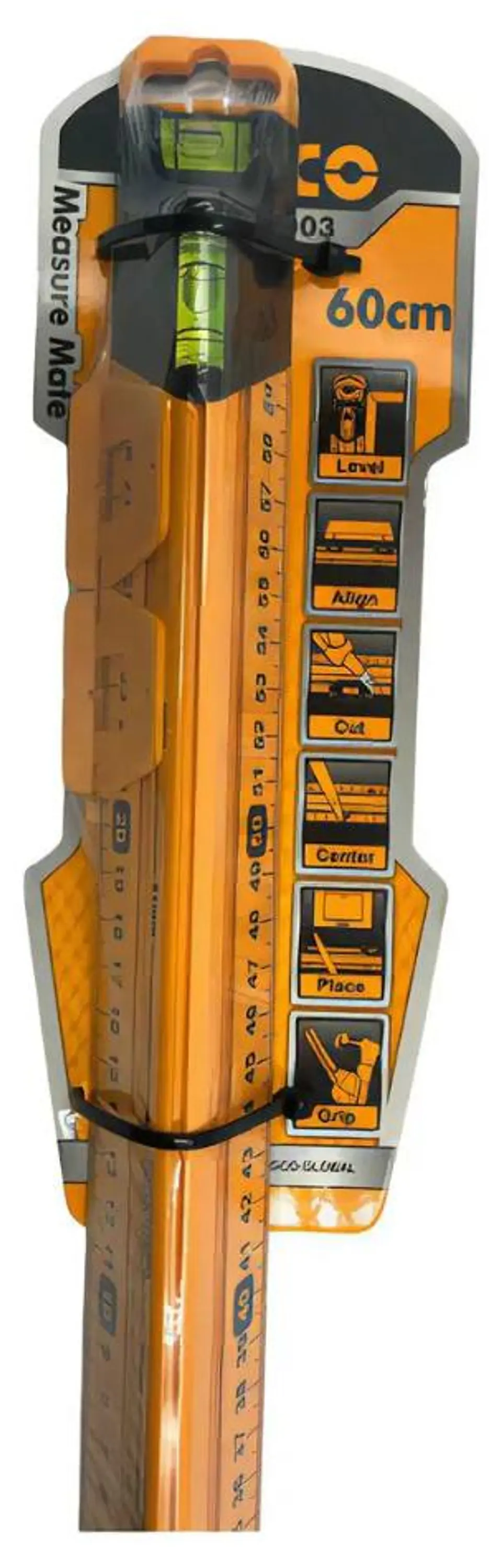 Regla Con Nivel De Burbuja Ingco 60 Cm Hsr36003 Multiuso 7