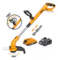 Bordeadora Orilladora Ingco Inalámbrica Ajustable 20v +ba+ca Anaranjado - Miniatura 12