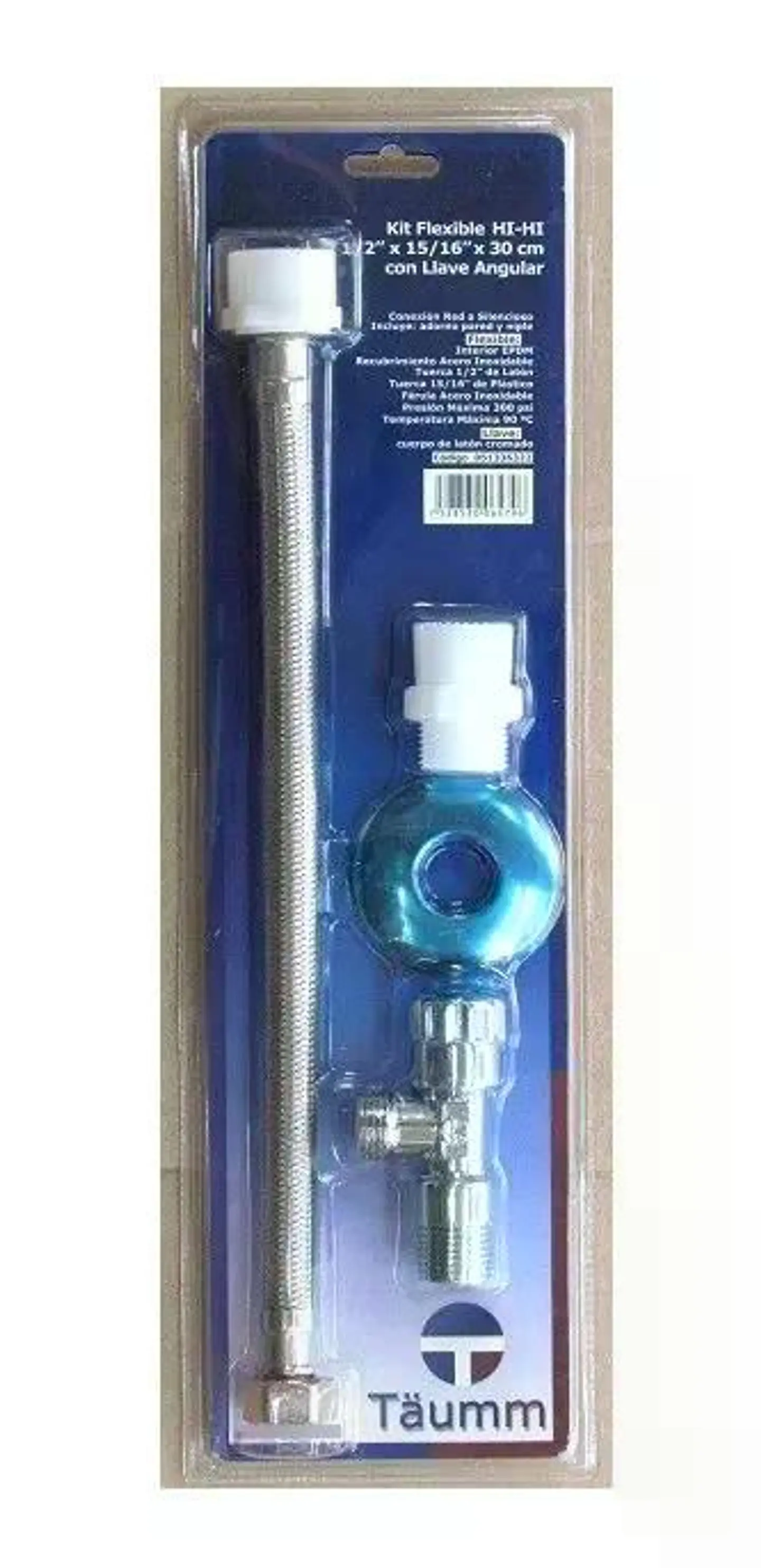 Kit Flexible Con Llave Angular 1/2 * 15/16 30cm Taumm 6