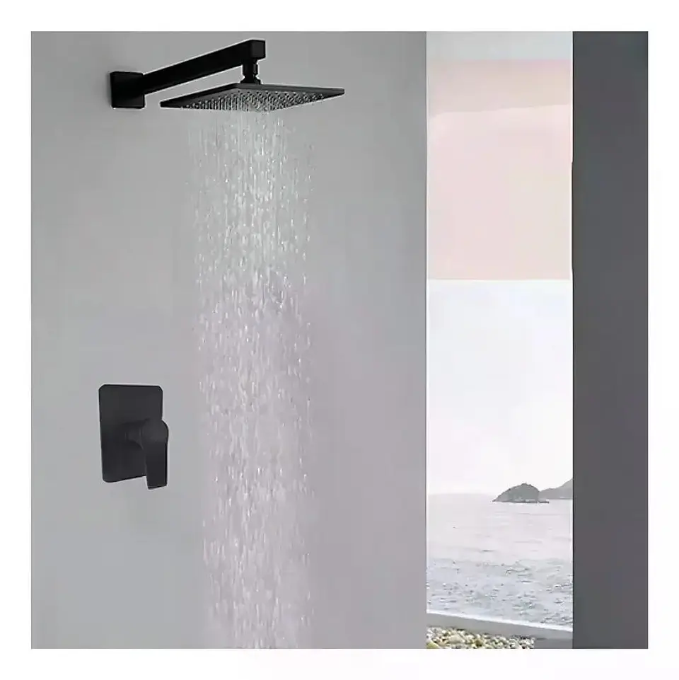 Monomando Ducha Empotrado Notte Acabado Mate Color Negro Negro Mate 15