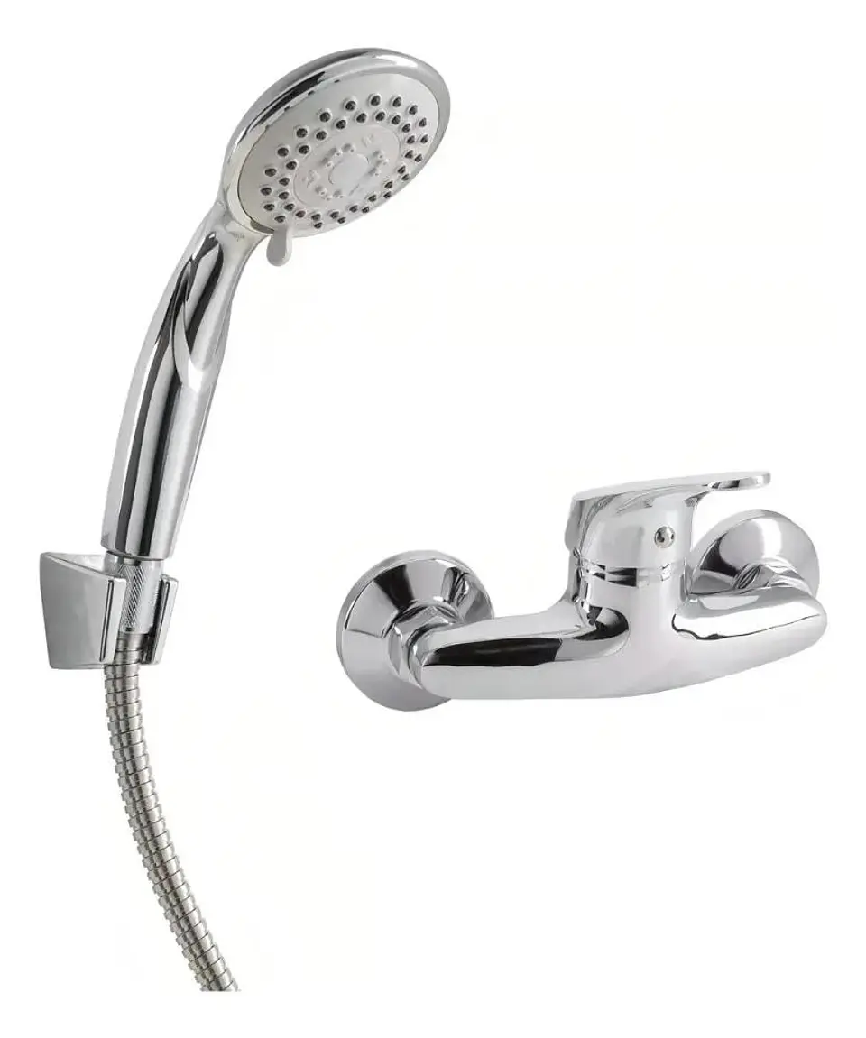 Llave Monomando Ducha Domenica Taumm Plata Cromado 8