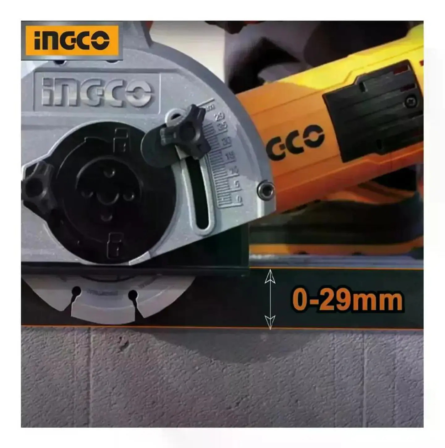 Sierra Cortadora De Muro Eléctrica Ingco 1500 W 125 Mm+ 8 Pz 17