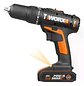 Taladro Percutor Inalámbrico Worx 13 Mm 20v + Bat + Cargador Negro 50/60 Hz - Miniatura 9