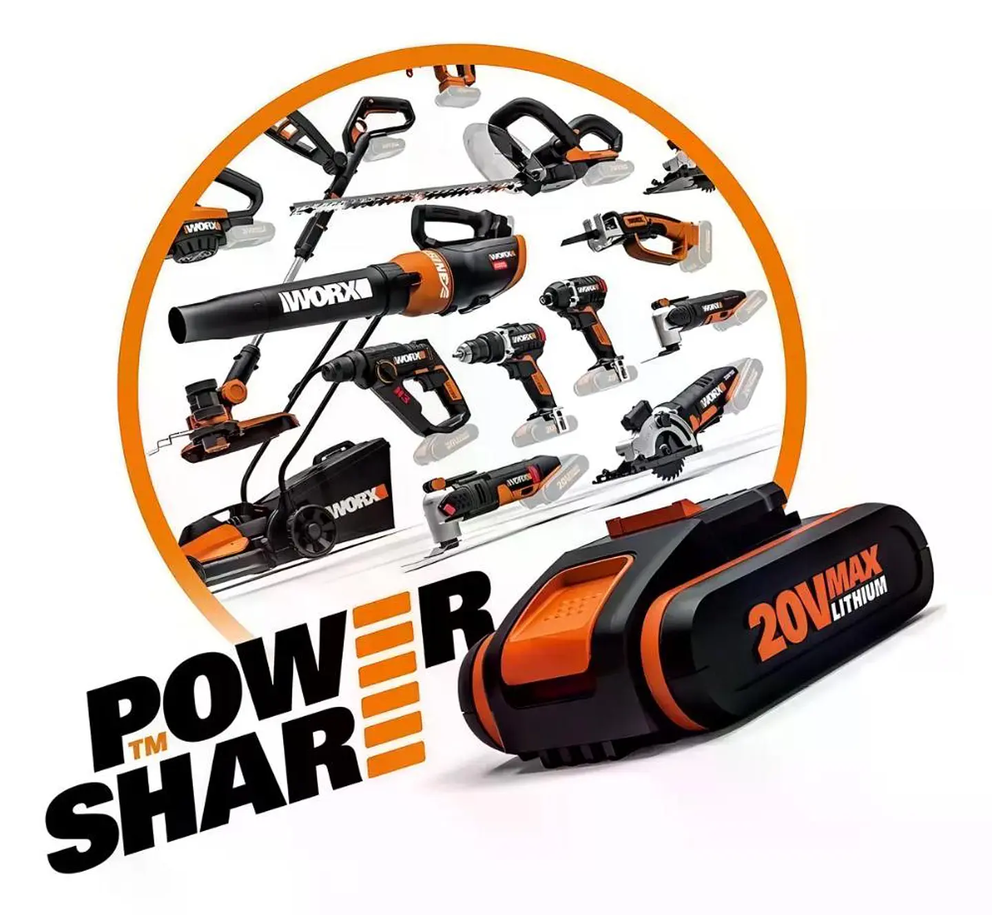 Taladro Percutor Inalámbrico Worx 13 Mm 20v + Bat + Cargador Negro 50/60 Hz 13
