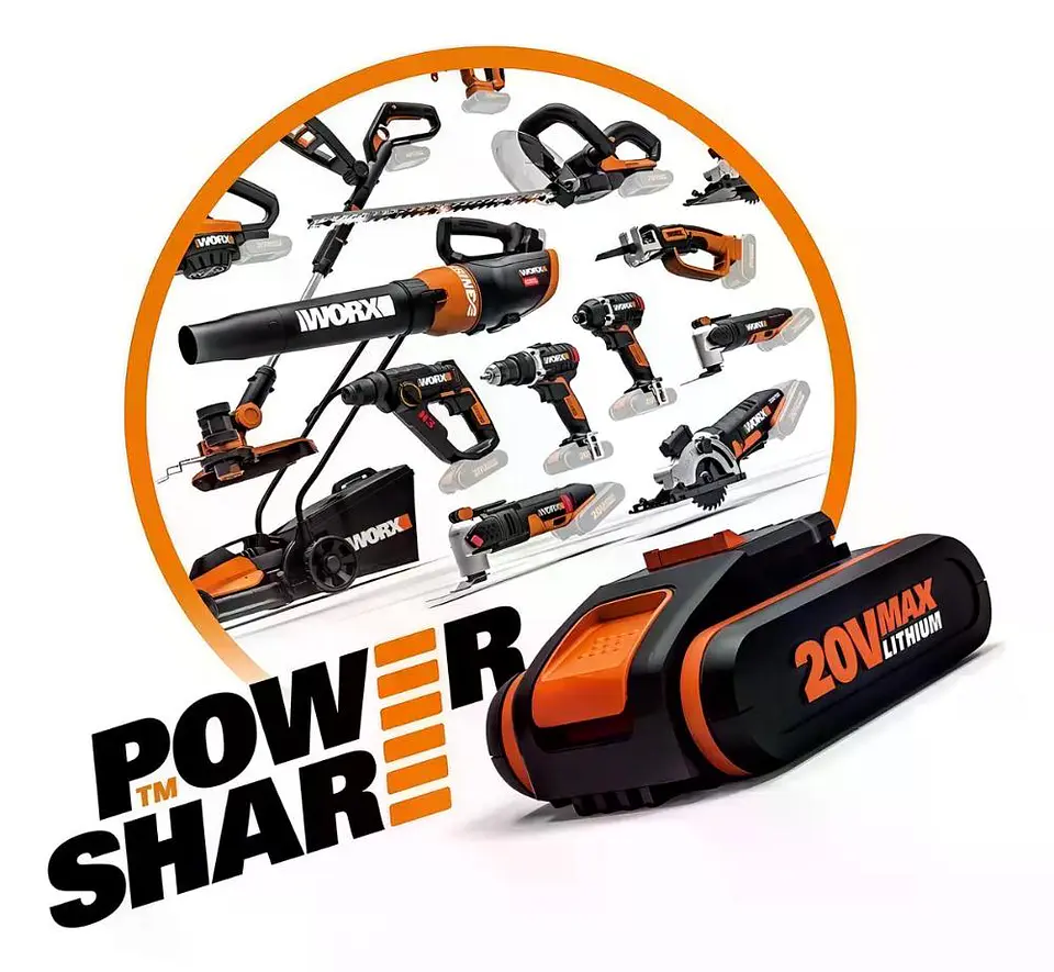 Taladro Percutor Inalámbrico Worx 13 Mm 20v + Bat + Cargador Negro 50/60 Hz 13