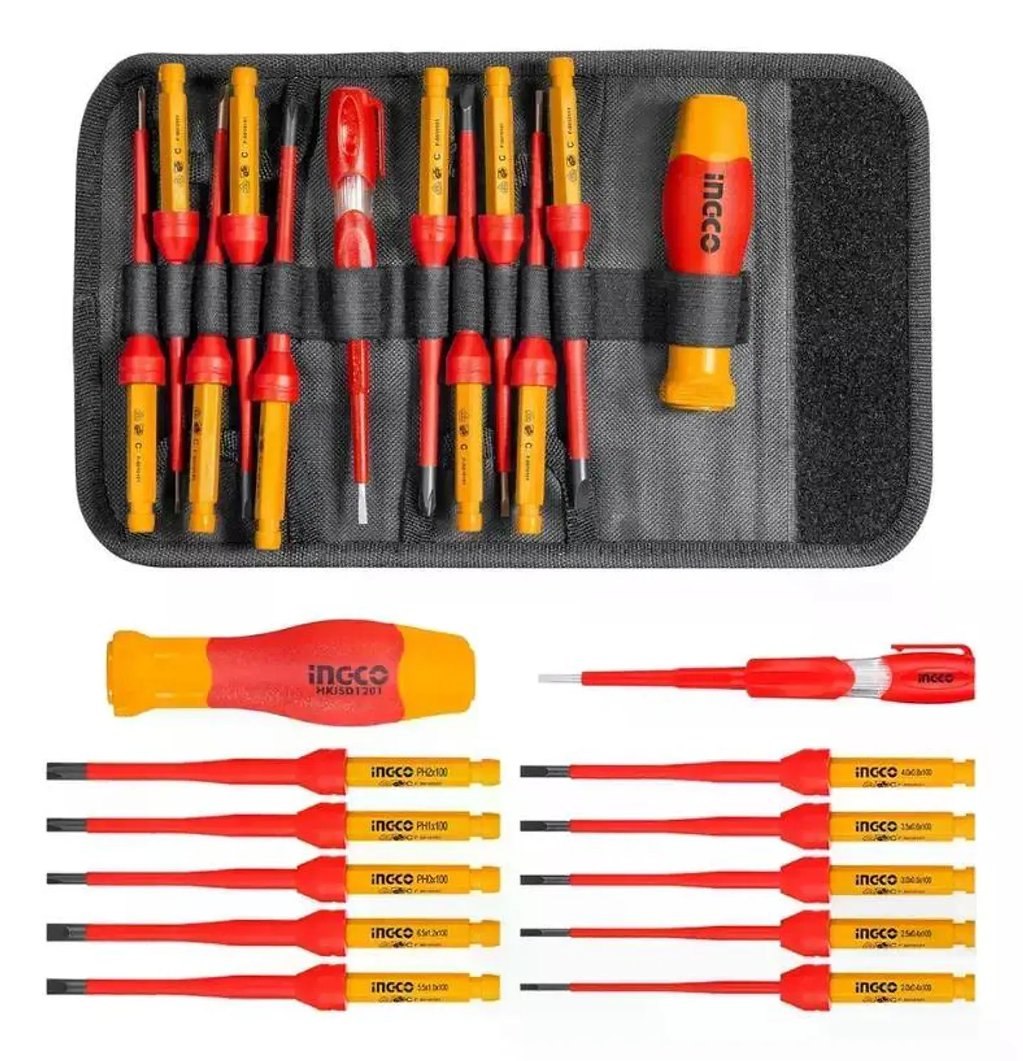 Set Aislado 12 Destornilladores Ingco Hkisd1201 - Smf 13
