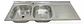Lavaplatos Doble 120x50 Sobreponer Derecho Monomando Taumm Gris - Miniatura 2