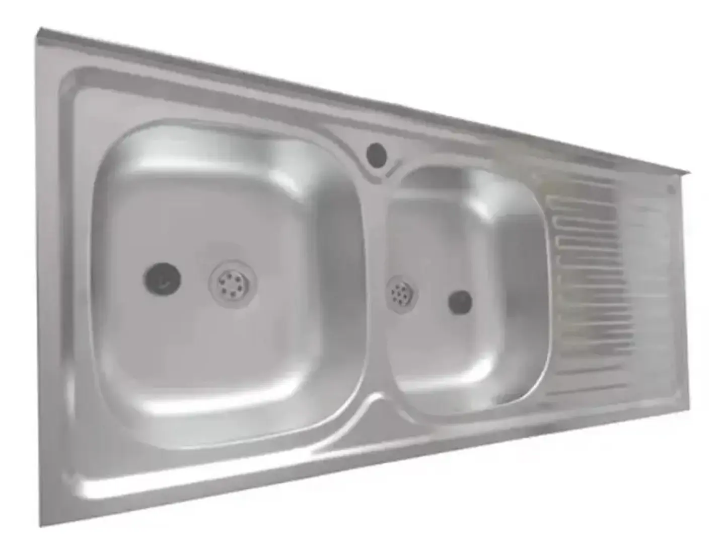 Lavaplatos Doble 120x50 Sobreponer Derecho Monomando Taumm Gris 3