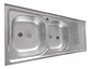 Lavaplatos Doble 120x50 Sobreponer Derecho Monomando Taumm Gris - Miniatura 3