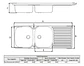 Lavaplatos Doble 120x50 Sobreponer Derecho Monomando Taumm Gris - Miniatura 5