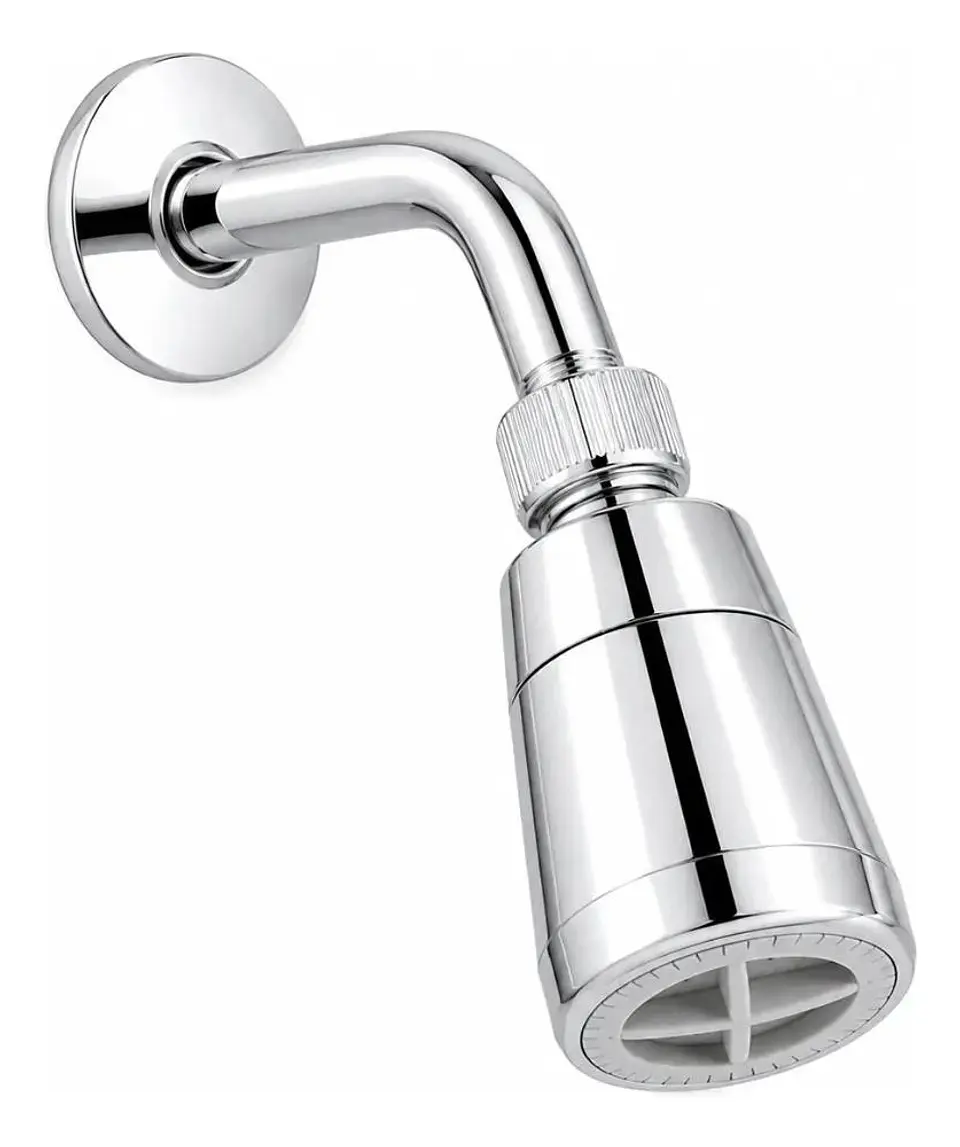Brazo Ducha Cromada Abs Al Muro Con Difusor Taumm Acabado Brillante Color Plateado Plata Cromado 1