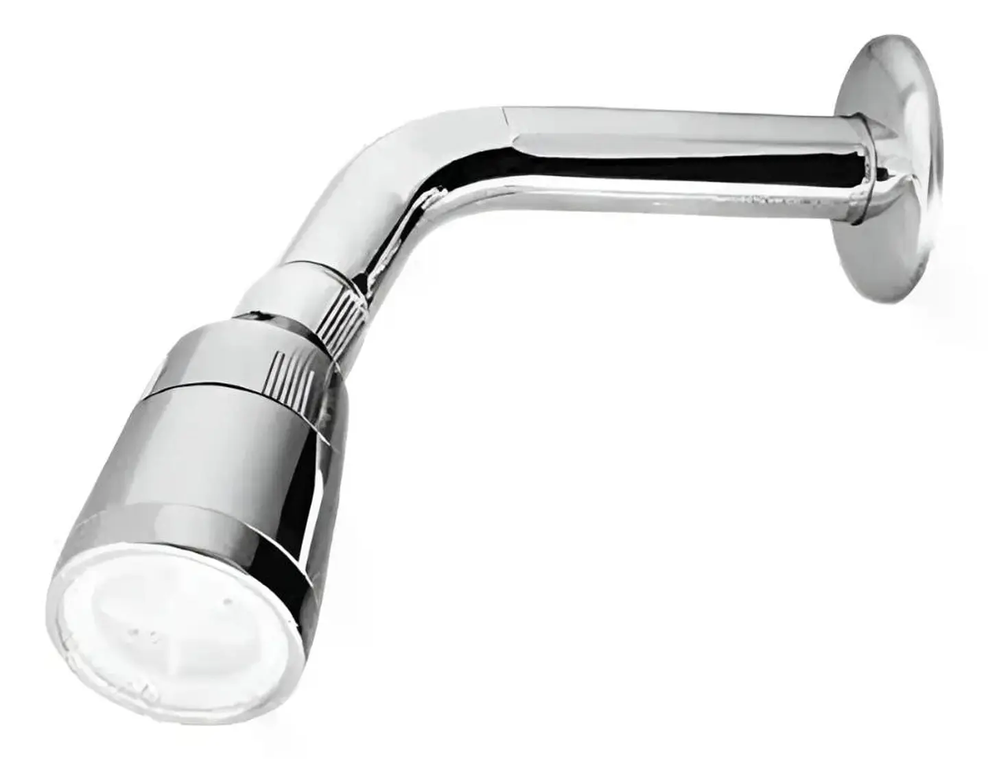 Brazo Ducha Cromada Abs Al Muro Con Difusor Taumm Acabado Brillante Color Plateado Plata Cromado 3