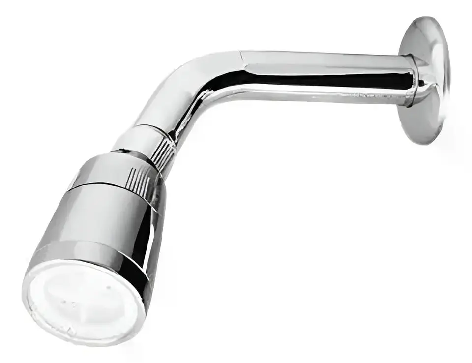 Brazo Ducha Cromada Abs Al Muro Con Difusor Taumm Acabado Brillante Color Plateado Plata Cromado 3