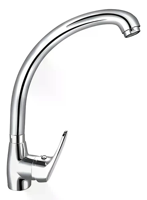 Llave Monomando Lavaplatos Vertical Domenica Taumm Plateado Brillante