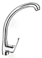 Llave Monomando Lavaplatos Vertical Domenica Taumm Plateado Brillante - Miniatura 1