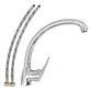 Llave Monomando Lavaplatos Vertical Domenica Taumm Plateado Brillante - Miniatura 3