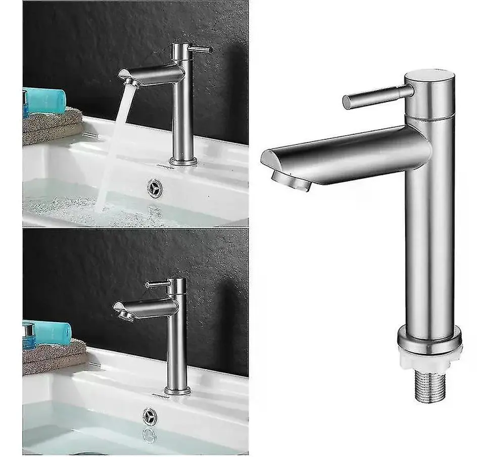 Llave Lavatorio Lavamanos Tipo Inox Taumm Metal Inox 1