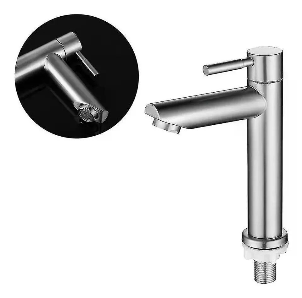 Llave Lavatorio Lavamanos Tipo Inox Taumm Metal Inox 3
