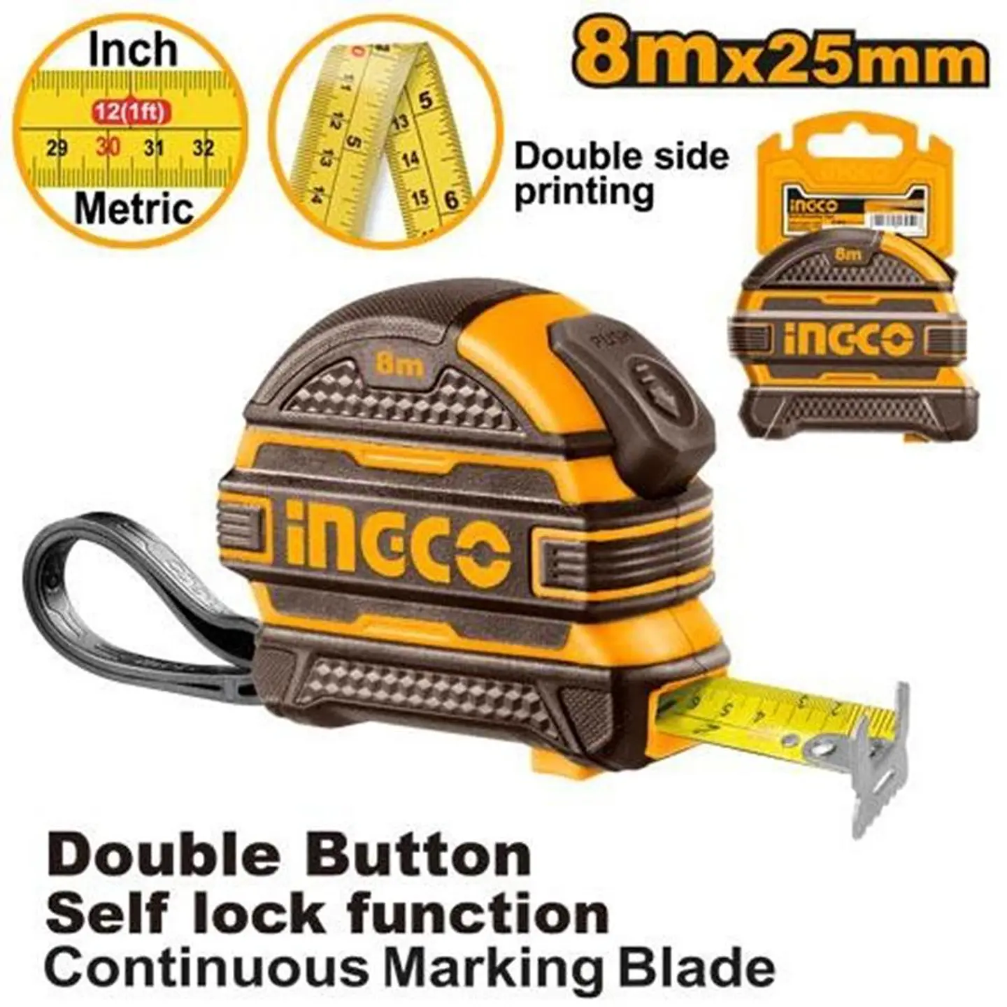 Huincha De Medir Cinta Metrica 25mmx 8m Ingco HSMT08825 3