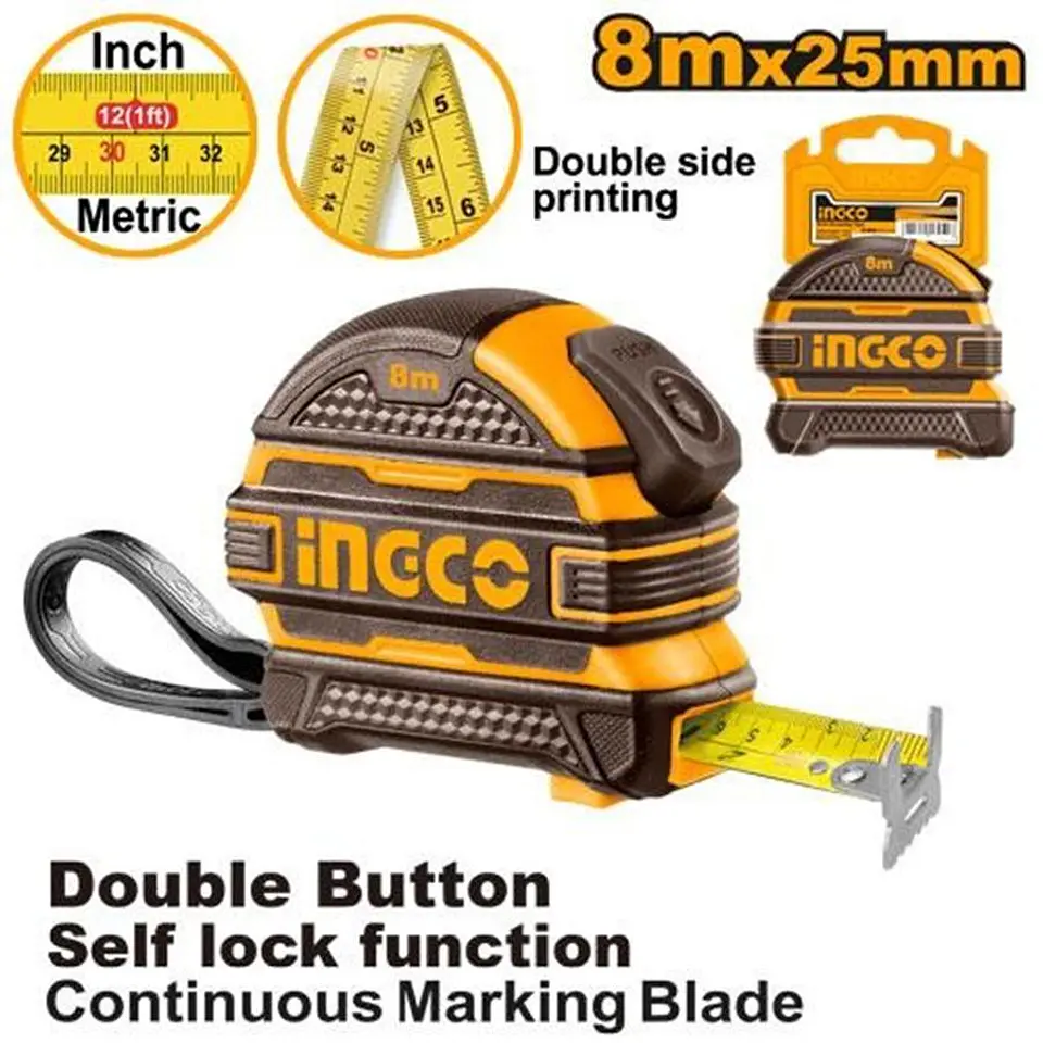 Huincha De Medir Cinta Metrica 25mmx 8m Ingco HSMT08825 3