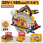 Kit Sierra Circular Inalambrica BL 1/4 20V 185 mm Ingco +B+C - Miniatura 2