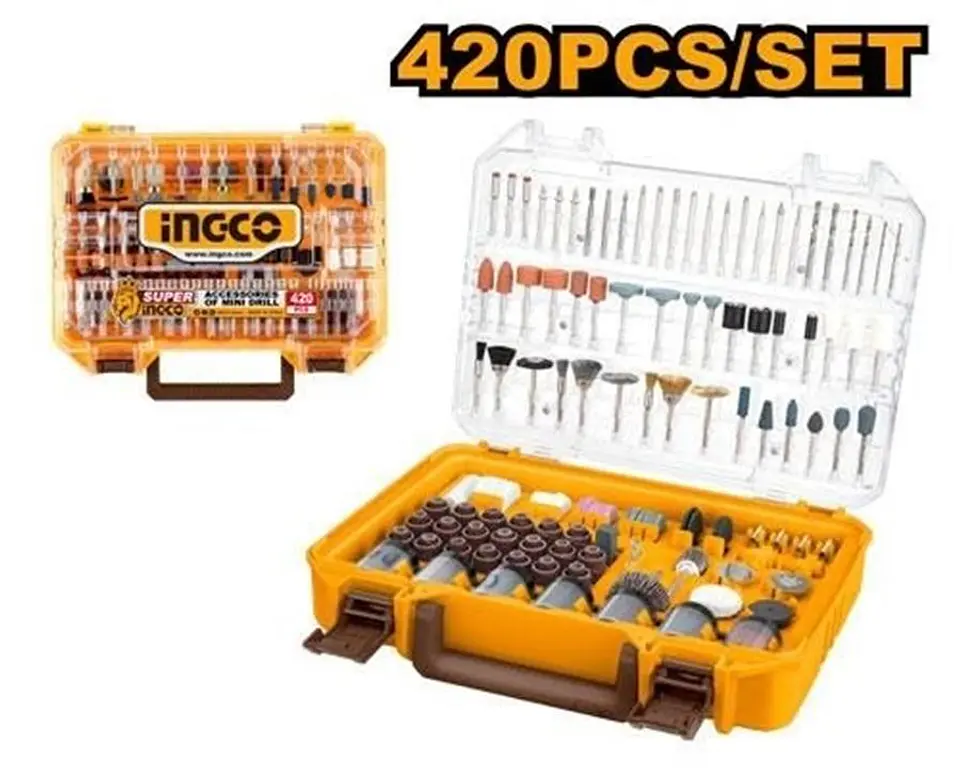 Set 420 piezas  Mini Torno Multifuncional Ingco  AKMG4208 3