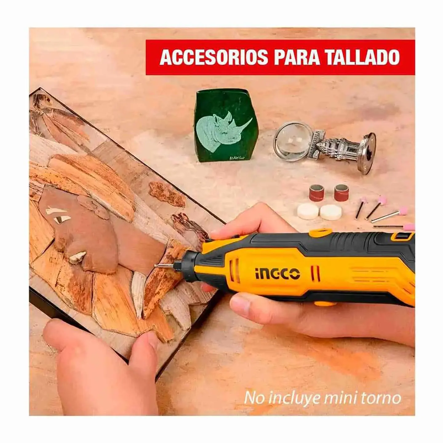Set 420 piezas  Mini Torno Multifuncional Ingco  AKMG4208 11