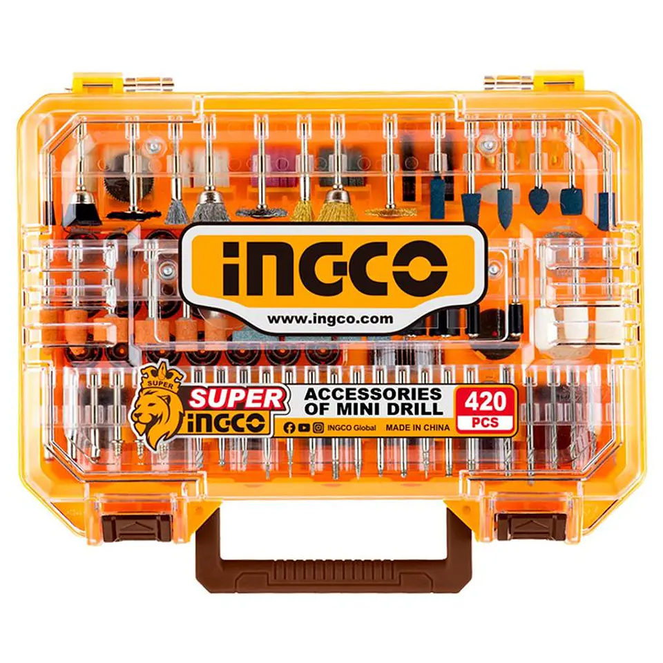 Set 420 piezas  Mini Torno Multifuncional Ingco  AKMG4208 12