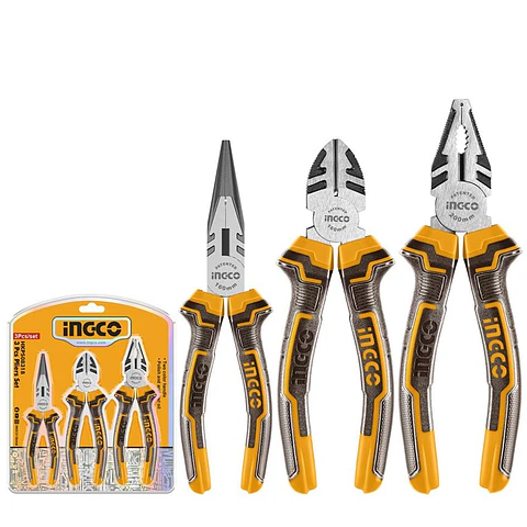 Set Alicates 3 Piezas 160 mm /6 Pulgadas Ingco HKPS08318