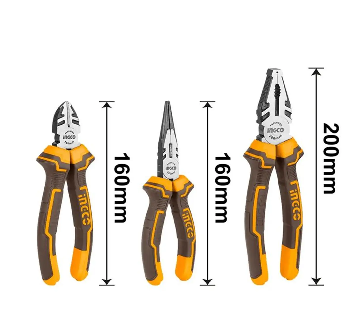 Set Alicates 3 Piezas 160 mm /6 Pulgadas Ingco HKPS08318 2