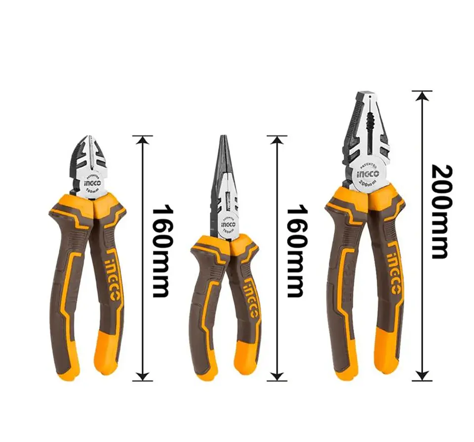 Set Alicates 3 Piezas 160 mm /6 Pulgadas Ingco HKPS08318 2