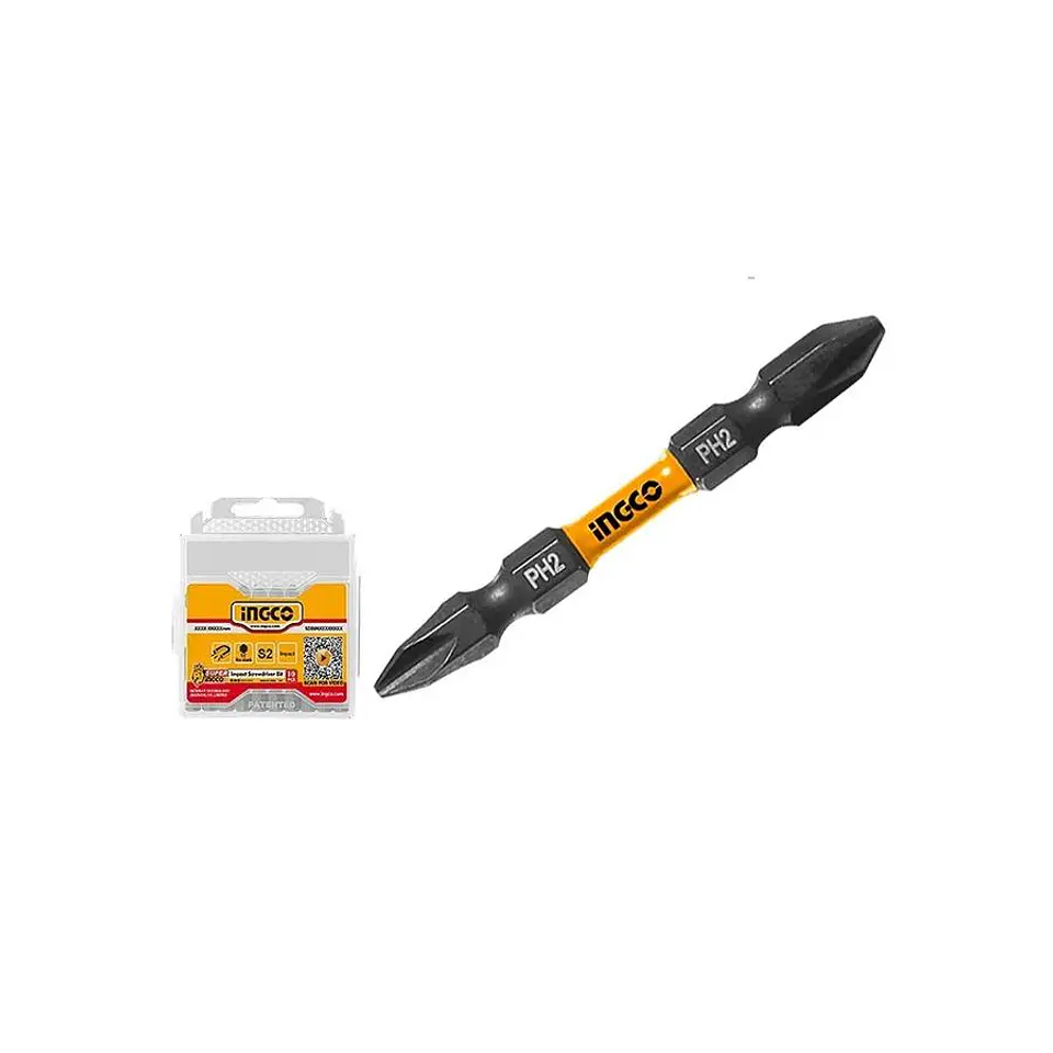 Set de 10 Puntas Doble Atornillador Impacto PH2x65mm Ingco 3