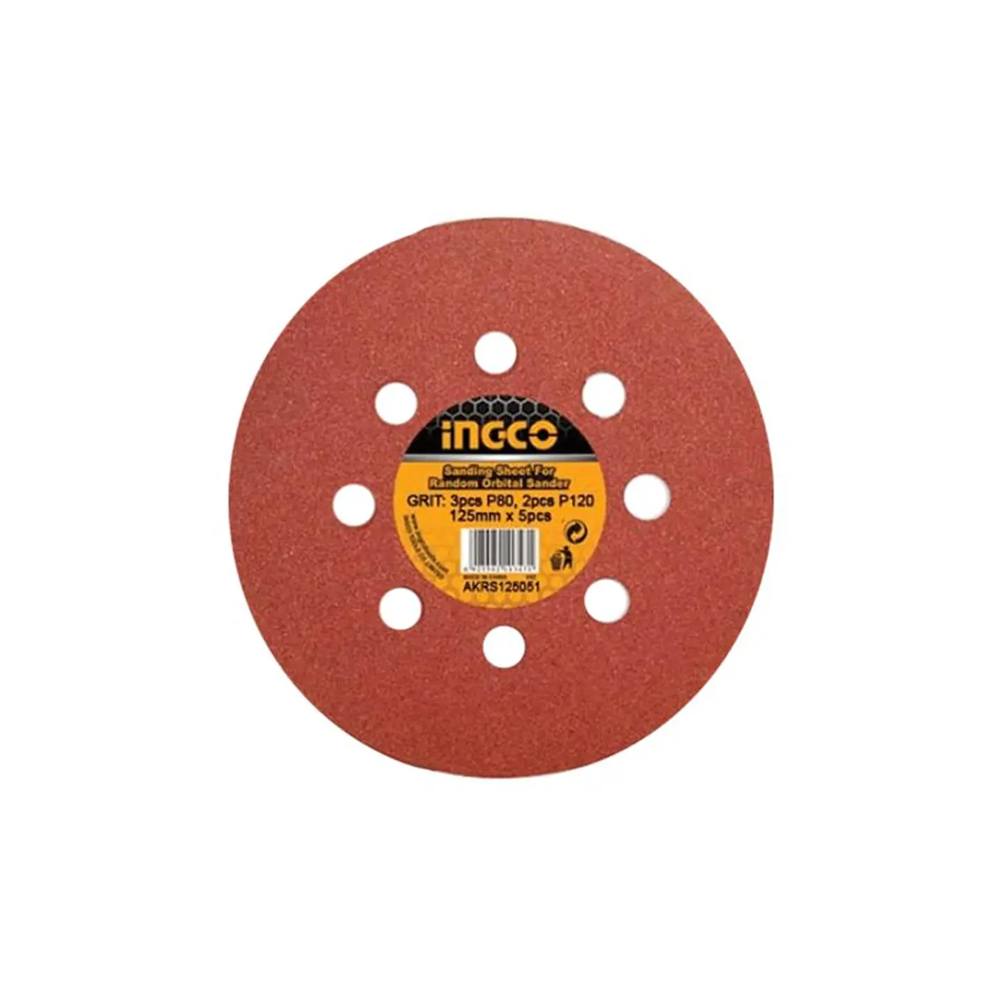 Set De 50 Discos de Lija 150 mm 6 Pulgadas P40-180 Ingco 4