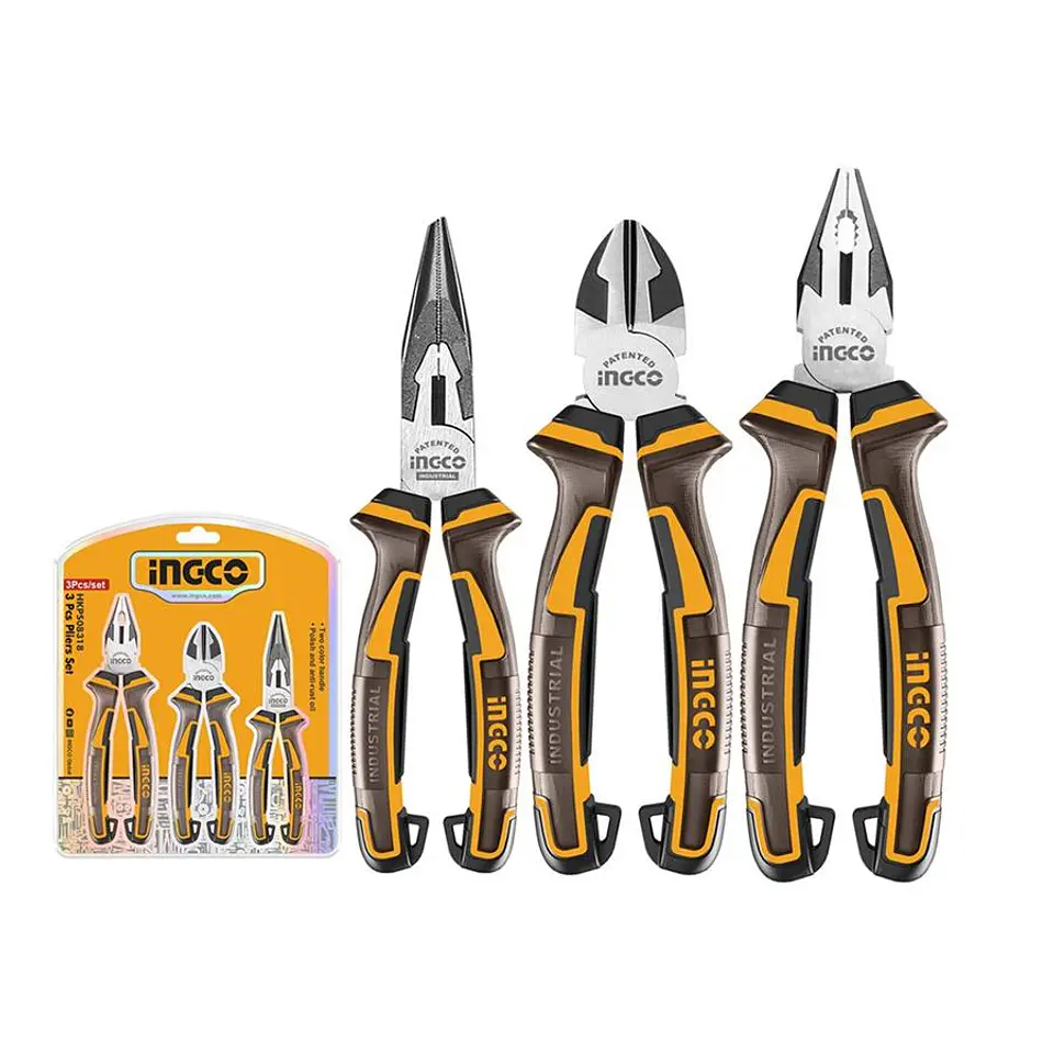 Set Alicates 3 Piezas 160-200 mm 6-8 Pulgada Ingco HKPS08318 2