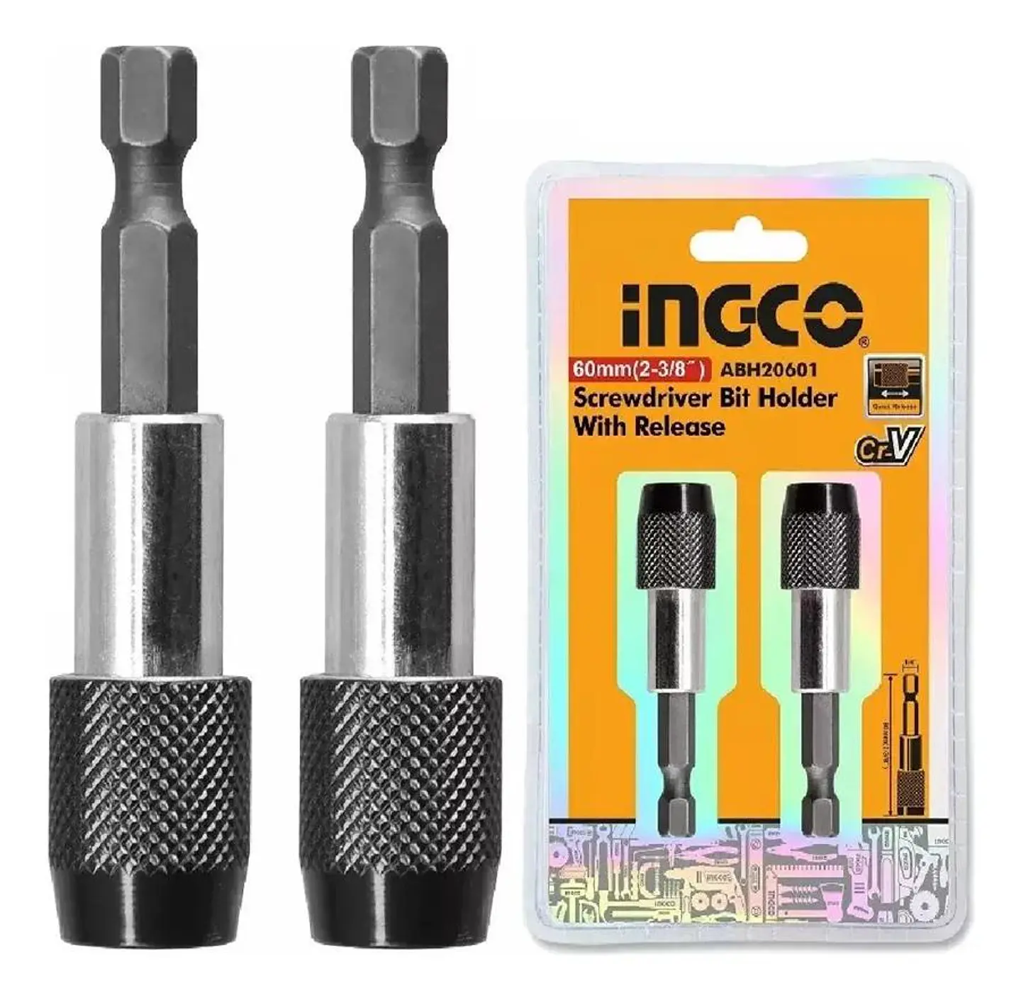 Set de 2 Adaptador Puntas 1/4 Pulgadas 60 mm  Ingco ABH20601 1
