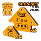 Set de 6 Escuadras Magneticas 10-25 LB INgco AMWH6001 - Miniatura 2