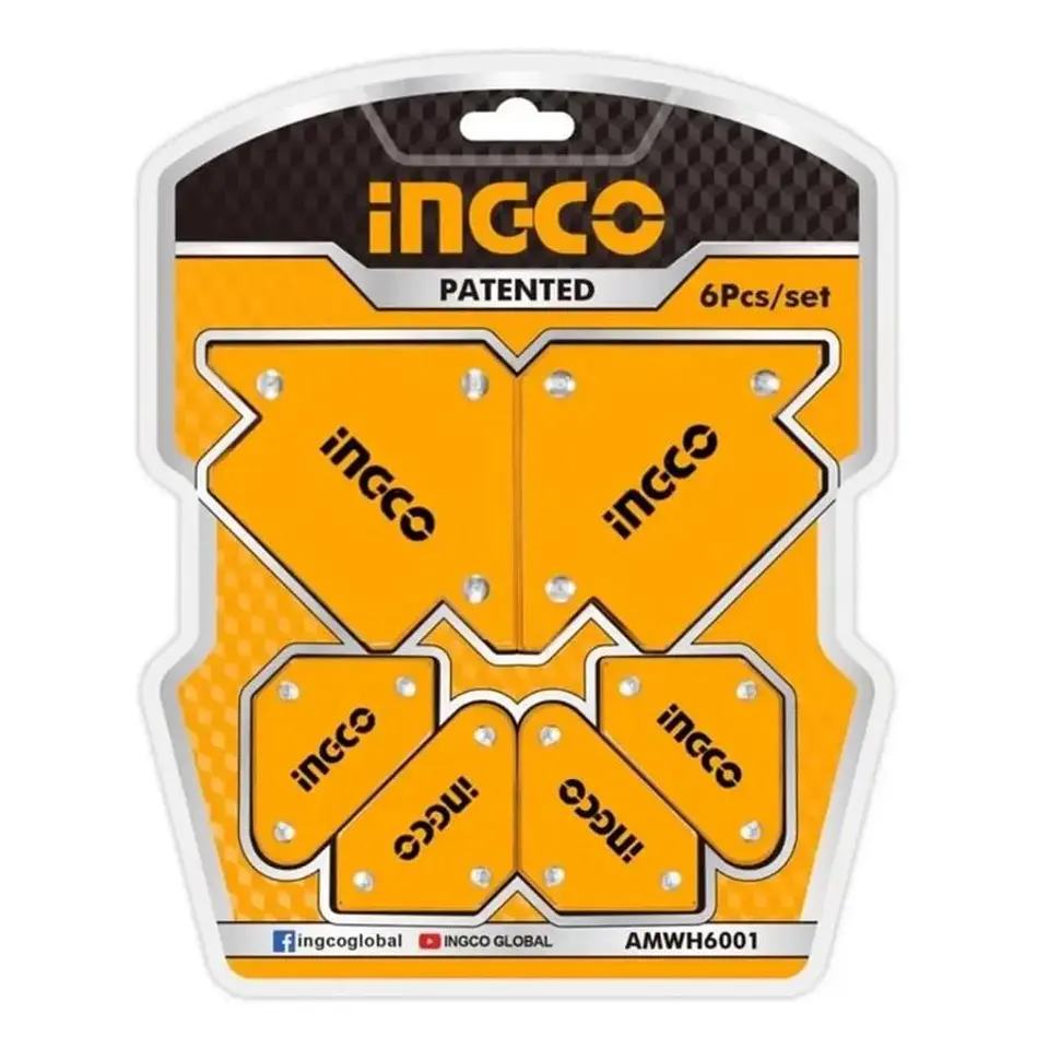 Set de 6 Escuadras Magneticas 10-25 LB INgco AMWH6001 5