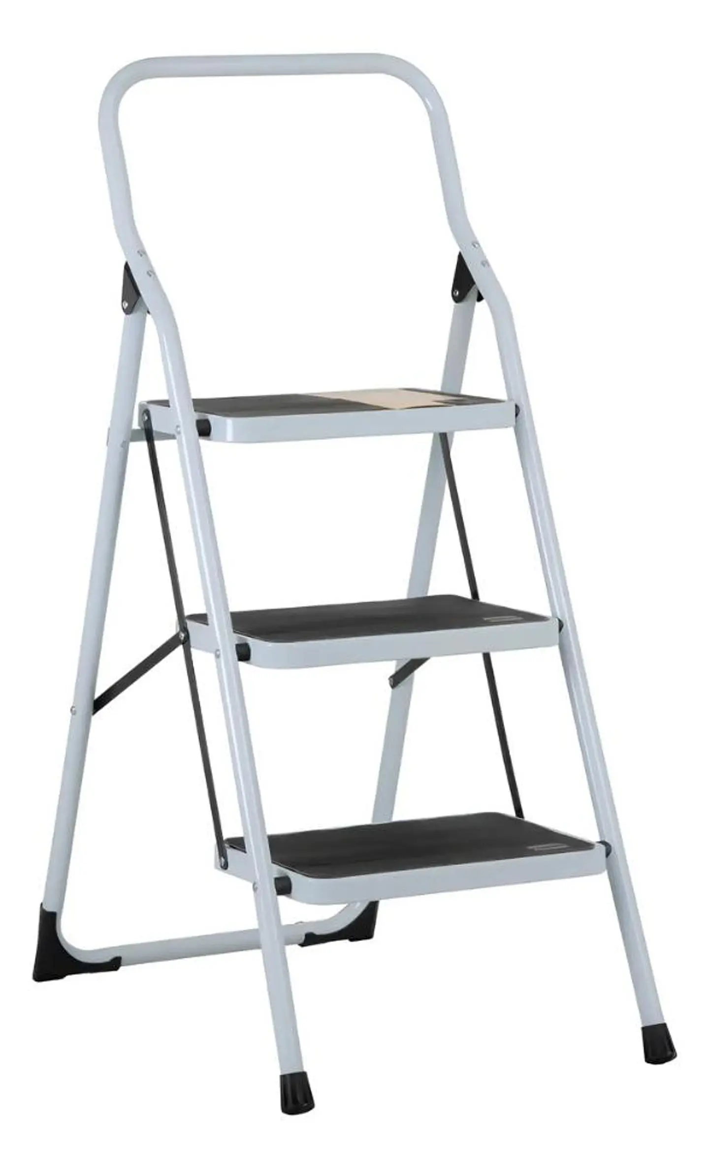Escalera De Tijera Metalica 3 Peldaños Mirlo 903 Plegable 1