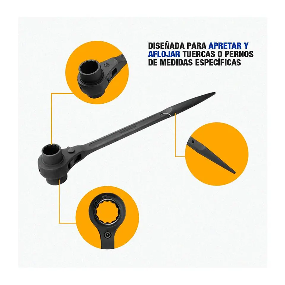Llave Chicharra Doble Para Andamios 1922mm Wadfow WSA7104 3
