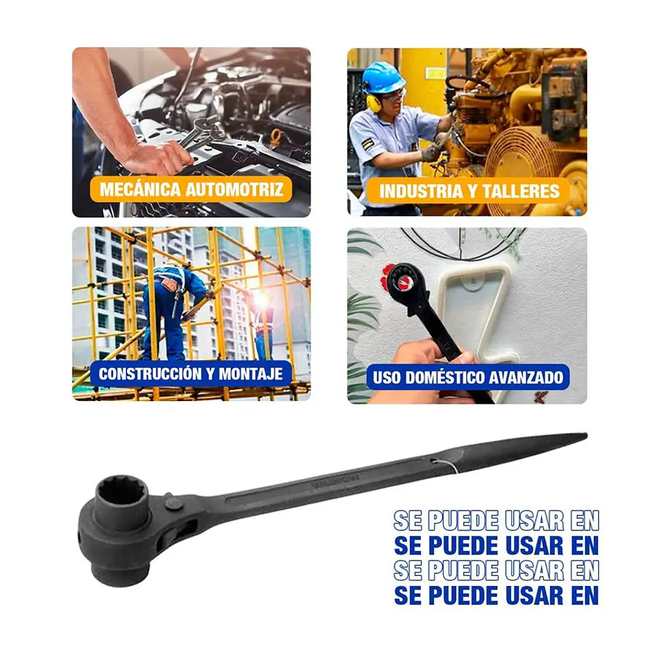 Llave Chicharra Doble Para Andamios 1922mm Wadfow WSA7104 8