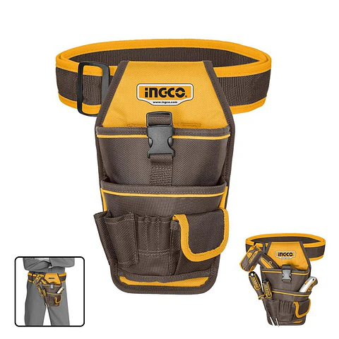 Cinturon Porta Herramientas Taladro 10 Bolsillos 8 Kg Ingco
