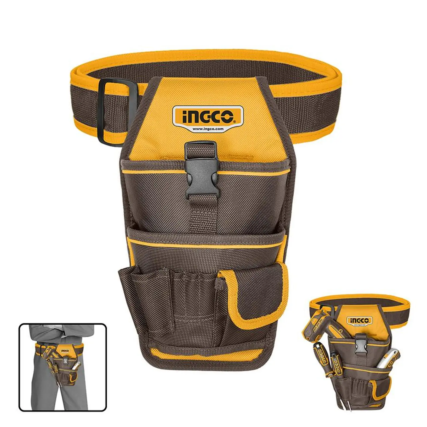 Cinturon Porta Herramientas Taladro 10 Bolsillos 8 Kg Ingco 1