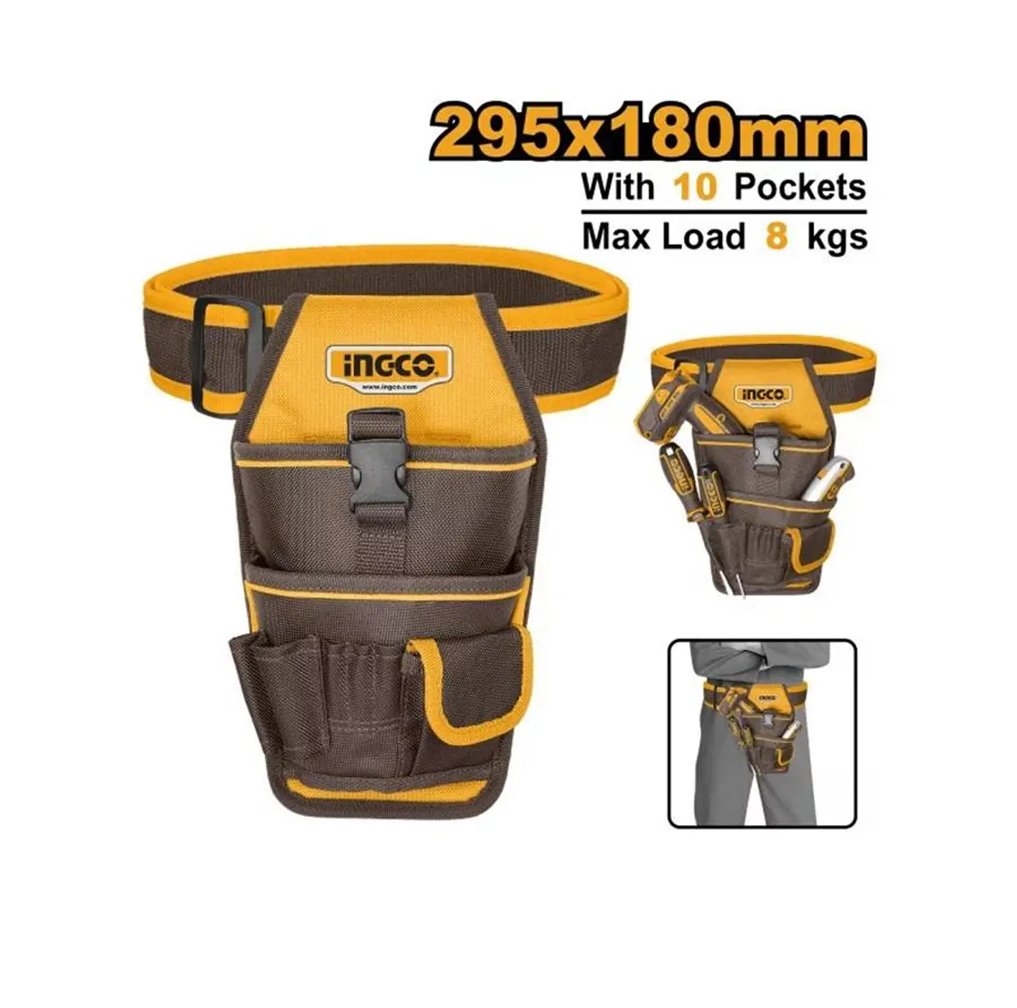 Cinturon Porta Herramientas Taladro 10 Bolsillos 8 Kg Ingco 2
