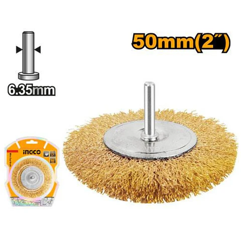 Grata Cepillo Con Vastago Circular 50mm Metal Taladro Ingco